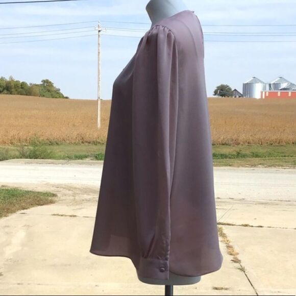 Vince Camuto Satin Long Sleeve Button Up Blouse Size Large New With Tag - Picture 3 of 9